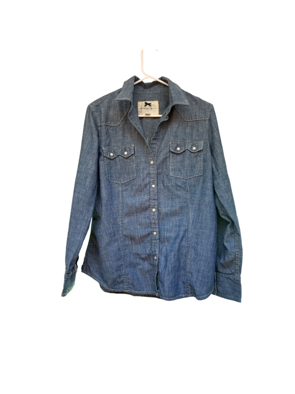 Banana Republic western Chambray Denim Snap Button